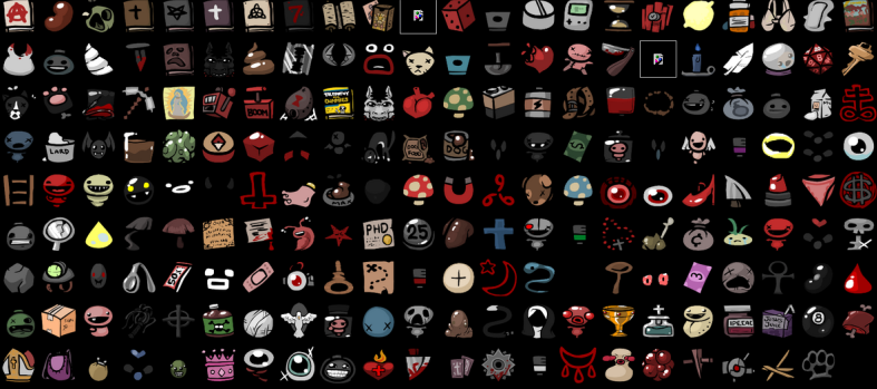 الأدوات في Binding of Isaac